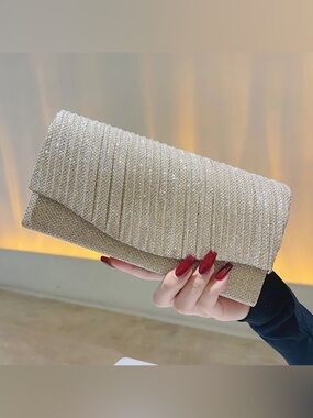Elegant Gold Evening Clutch Handbag